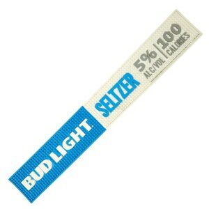 Bud Light Seltzer Professional Bar Mat Spill Drip Bar Rail 23" X 3.5" Rubber